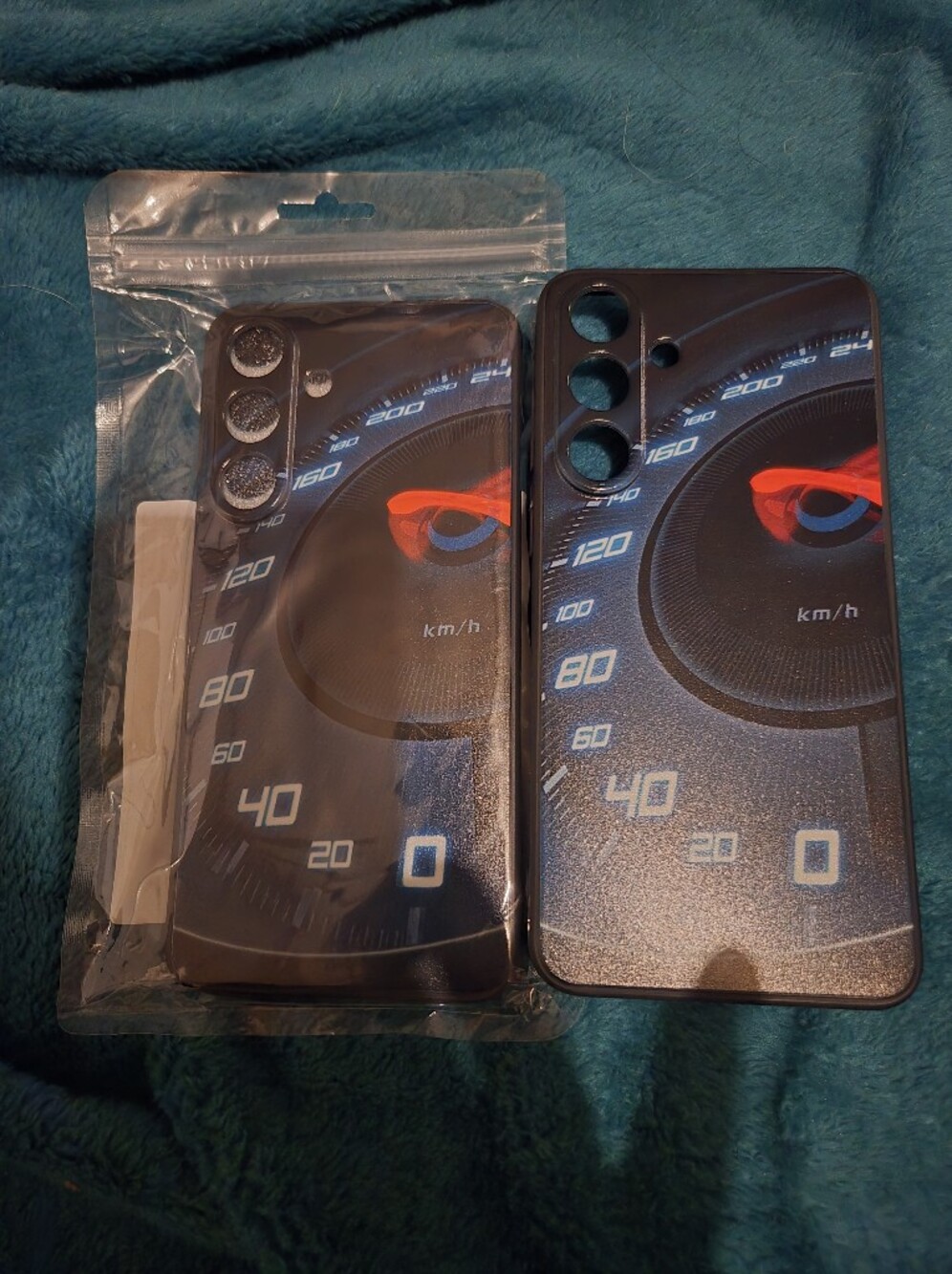 Samsung 25 FE 2 Speedometer Graphic Phone Cases - Blue & Red
